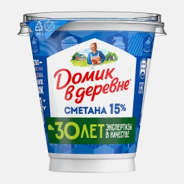 Сметана Домик в Деревне 15% 300г