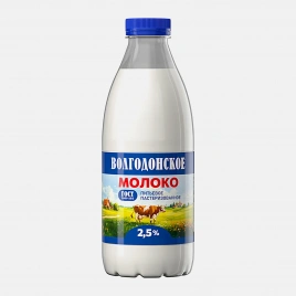 Молоко Волгодонское пастеризованное 2.5% 875мл