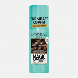Спрей для волос L’Oreal Paris Тонирующий для мгновенного закрашивания отросших корней Magic Retouch Темно-каштановый 75мл