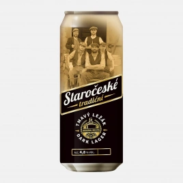 Пиво Staroceske Tradicni темное фильтрованное 4.8% 500мл