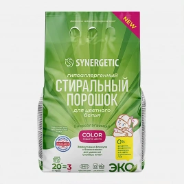 Стиральный порошок Synergetic Color для цветного белья 3кг