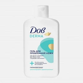 Гель для душа и умывания Dove Derma для проблемной кожи 280мл