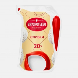 Сливки Вкуснотеево 20% 250г