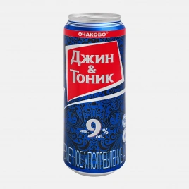 Напиток слабоалкогольный Джин Тоник 9% 450мл