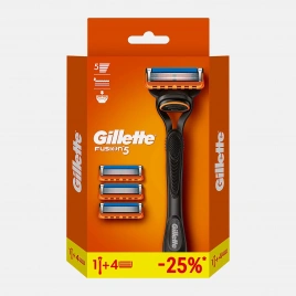 Бритва Gillette Fusion 5 с 4 сменными кассетами