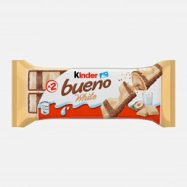 Вафли Bueno White с белым шоколадом и молочно-ореховой начинкой Kinder 39г