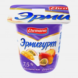 Продукт йогуртный Эрмигурт Тропические фрукты 7.5% 100г