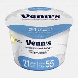 Йогурт Venns Греческий обезжиренный 210г