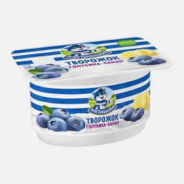 Продукт творожный Простоквашино голубика банан 3.6% 110г