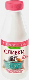 Сливки Агрокомплекс пастеризованные 10% 400мл