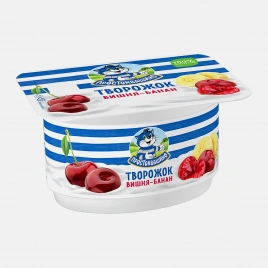 Продукт творожный Простоквашино Вишня банан 3.6% 110г