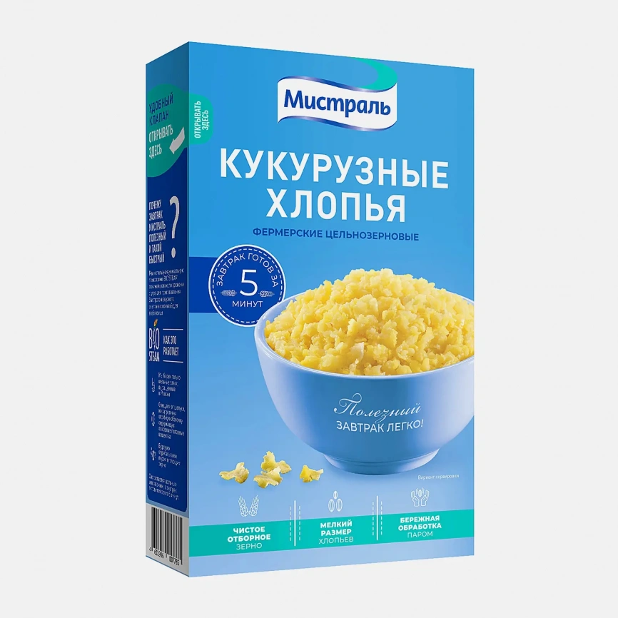 Хлопья Мистраль Фермерские кукурузные 400г фото 1