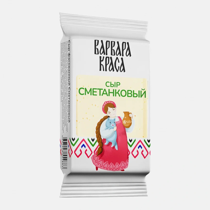 Сыр Сметанковый Варвара Краса 50% 160г фото 1