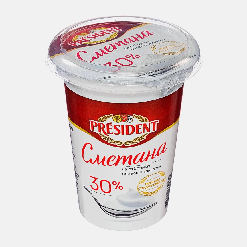 Сметана President 30% 350г фото 2