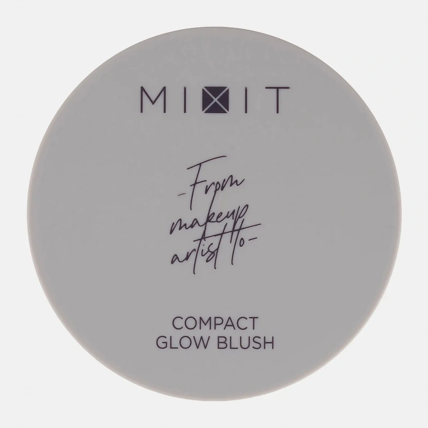 Компактные румяна для лица сияющие тон 02 Mixit Make Up фото 2