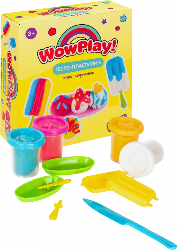 Набор для детской лепки Wow Play Кафе мороженое TA2062 177г 18*19*6.5см фото 3