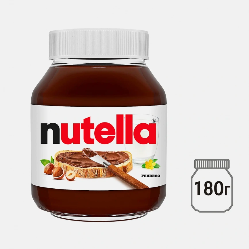 Паста ореховая с добавлением какао Nutella 180г фото 2