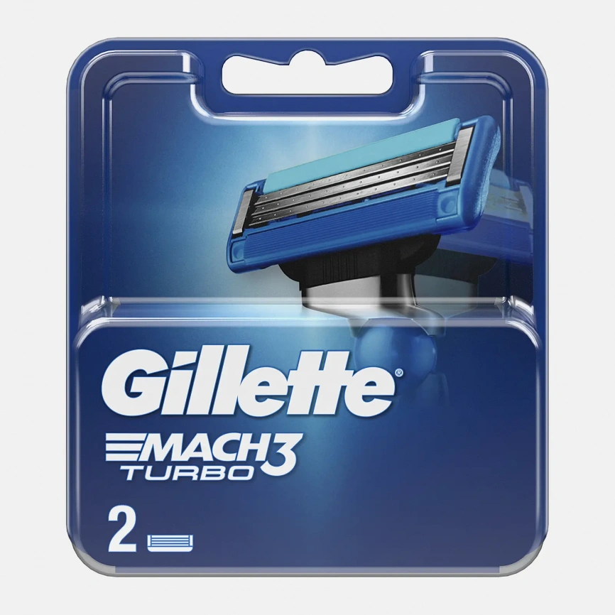 Сменные кассеты для бритья Gillette Mach3 Turbo Aloe 2шт фото 1
