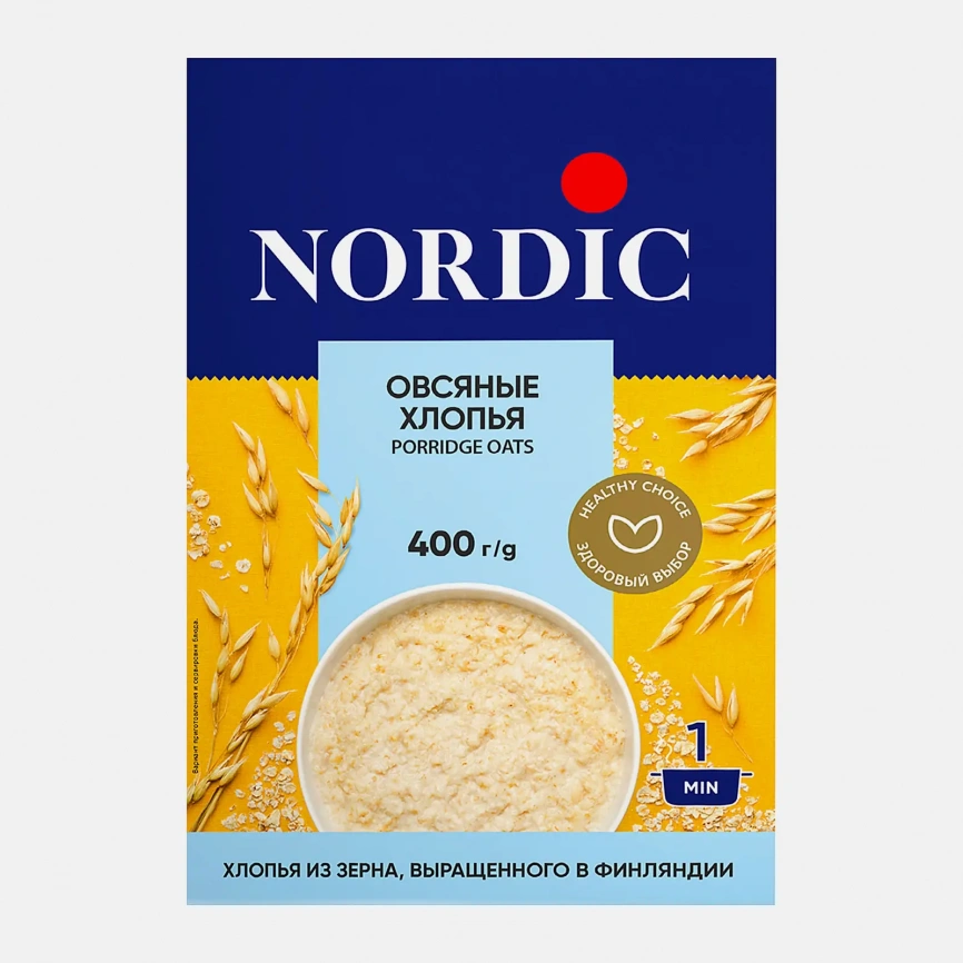 Овсяные хлопья Nordic 400г фото 1