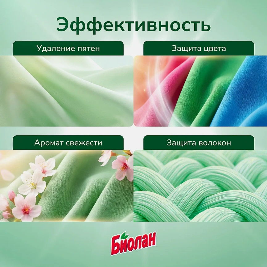 Стиральный порошок Биолан Color автомат 2.4кг фото 3