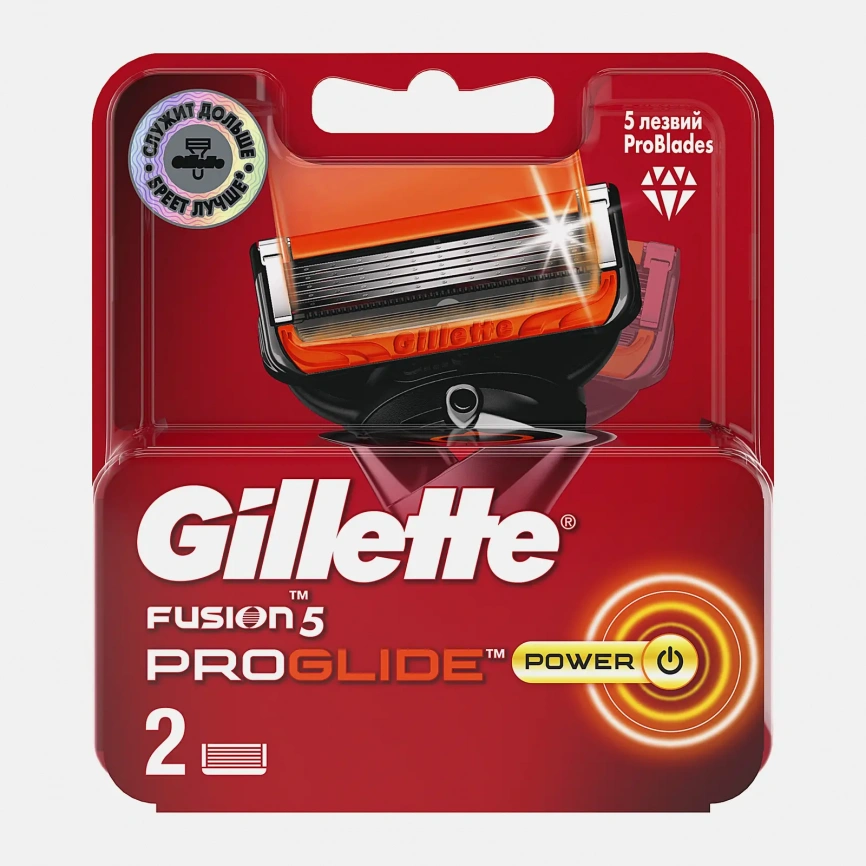 Кассеты для бритья Gillette Fusion 5 ProGlide Power 2шт фото 1